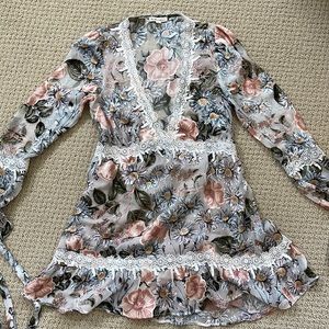 For love and lemons XS dress silk A-line